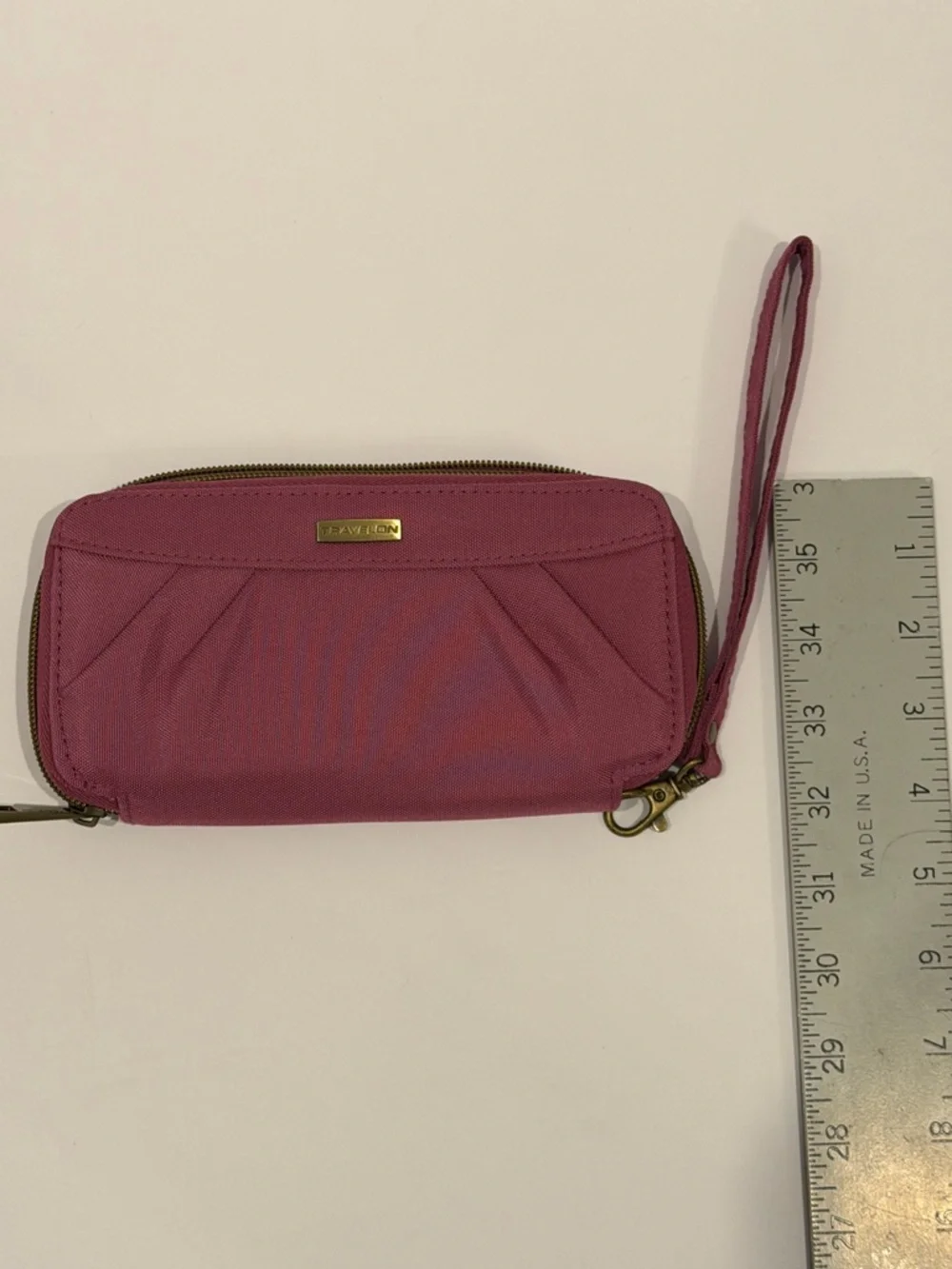 Travelon Pink Zip-Around RFID Travel Wallet